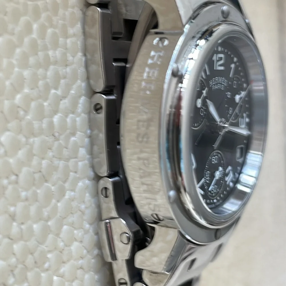 Hermes Lady’s Clipper Chronograph Stainless Steel Watch - Picture 6 of 16